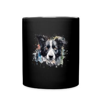 Border Collie - Mug uni - noir - Devant
