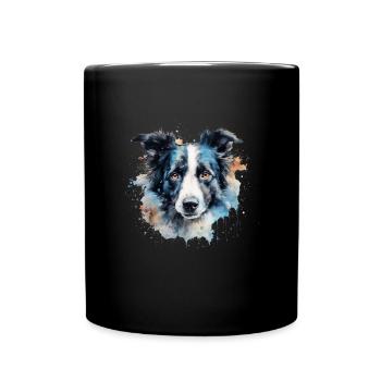 Border Collie - Full Colour Mug - black - Front