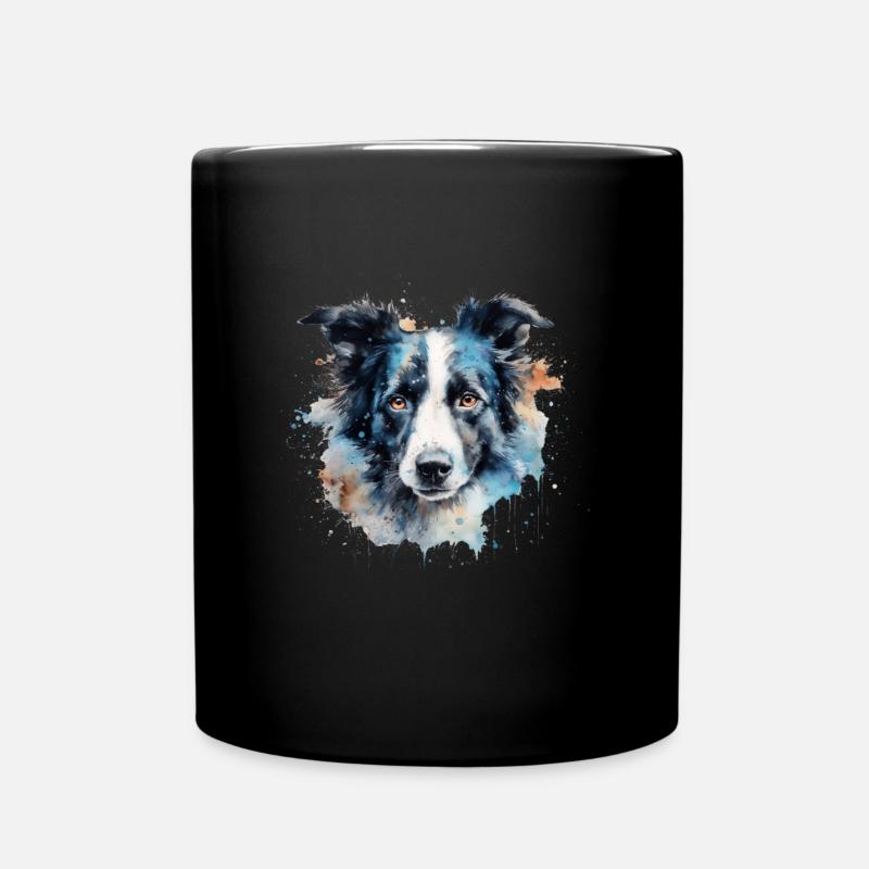 Border Collie - Tasse einfarbig - Schwarz