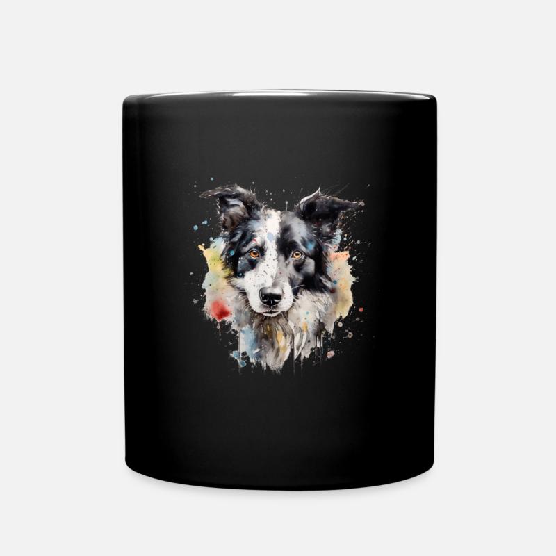 Border Collie - Tasse einfarbig - Schwarz