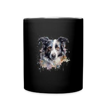 Border Collie - Full Colour Mug - black - Front