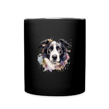 Border Collie - Mug uni - noir - Devant