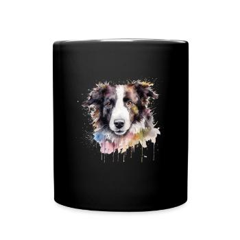 Border Collie - Mug uni - noir - Devant