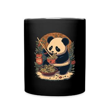 Kawaii Ramen Cute Anime Panda Japanese Noodles - Mug uni - noir - Devant