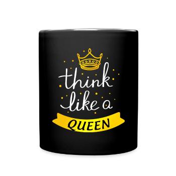 Think like a queen - Full Colour Mug - black - Front