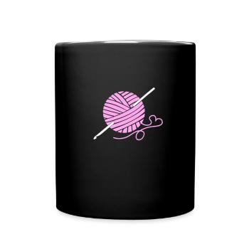 Crochet crochet crochet fil crochet passion - Mug uni - noir - Devant