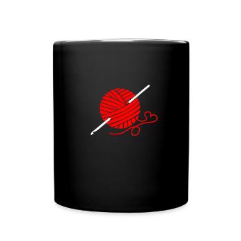 Crochet crochet crochet fil crochet passion - Mug uni - noir - Devant