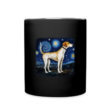 American Foxhound Van gogh starry night - Tasse einfarbig - Schwarz - Vorne
