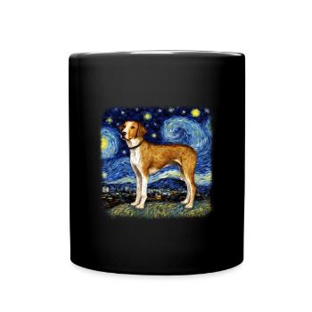 American Foxhound Van gogh starry night - Tasse einfarbig - Schwarz - Vorne