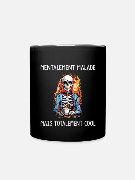Halloween déguisement mentalement malade cool - Mug uni - noir
