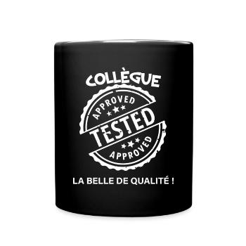 Collègue Approvée la Meilleure Cadeau Femme - Mug uni - noir - Devant