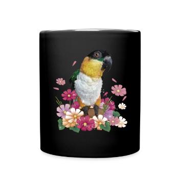 Le caïque à tête noire - Mug uni - noir - Devant