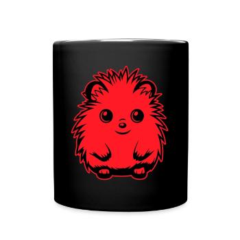 Igel Niedlich Süß Baby - Tasse einfarbig - Schwarz - Vorne