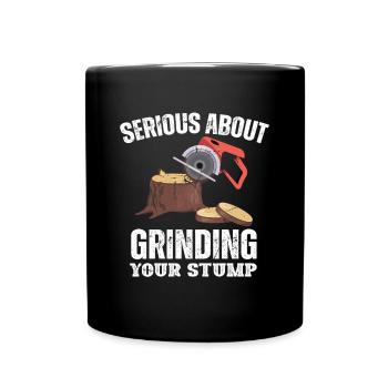 Bûcheron tronçonneuse arboriste - Mug uni - noir - Devant