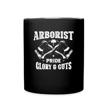 Bûcheron tronçonneuse arboriste - Mug uni - noir - Devant