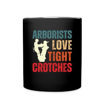Bûcheron tronçonneuse arboriste - Mug uni - noir - Devant