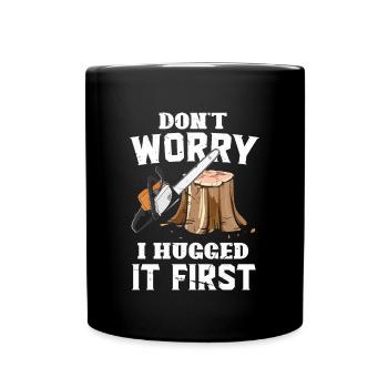 Bûcheron tronçonneuse arboriste - Mug uni - noir - Devant