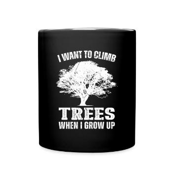 Bûcheron tronçonneuse arboriste - Mug uni - noir - Devant