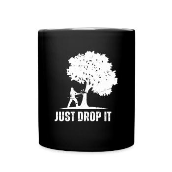 Bûcheron tronçonneuse arboriste - Mug uni - noir - Devant