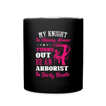 Bûcheron tronçonneuse arboriste - Mug uni - noir - Devant