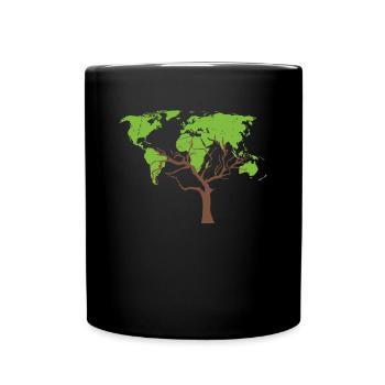 Bûcheron tronçonneuse arboriste - Mug uni - noir - Devant