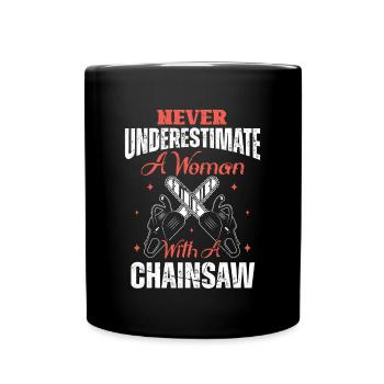 Bûcheron tronçonneuse arboriste - Mug uni - noir - Devant