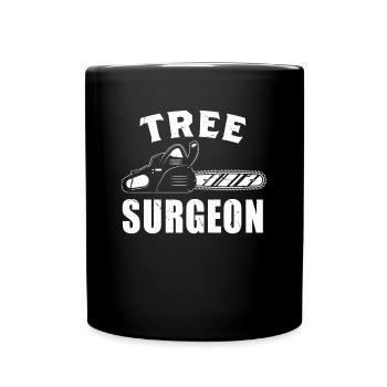 Bûcheron tronçonneuse arboriste - Mug uni - noir - Devant