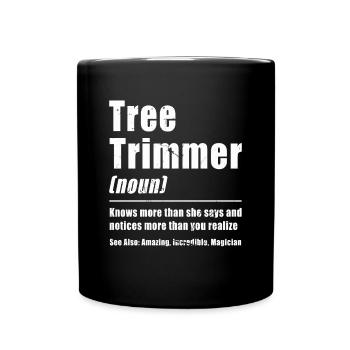 Bûcheron tronçonneuse arboriste - Mug uni - noir - Devant