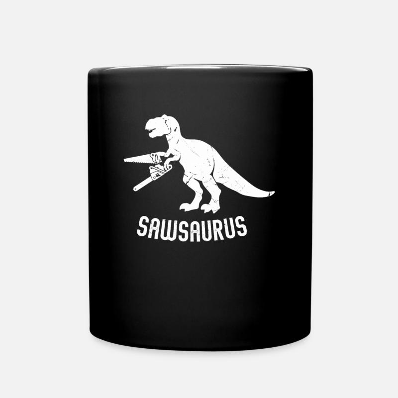 Holzfäller Kettensäge Arborist - Tasse einfarbig - Schwarz