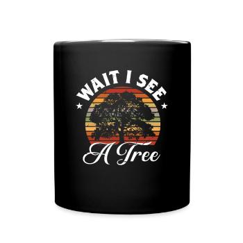Bûcheron tronçonneuse arboriste - Mug uni - noir - Devant
