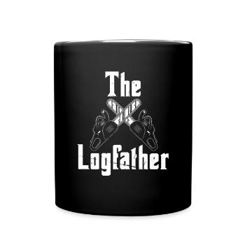 Holzfäller Kettensäge Arborist - Tasse einfarbig - Schwarz - Vorne