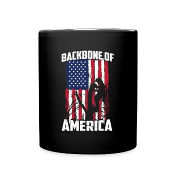 Bûcheron tronçonneuse arboriste - Mug uni - noir - Devant