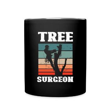 Bûcheron tronçonneuse arboriste - Mug uni - noir - Devant