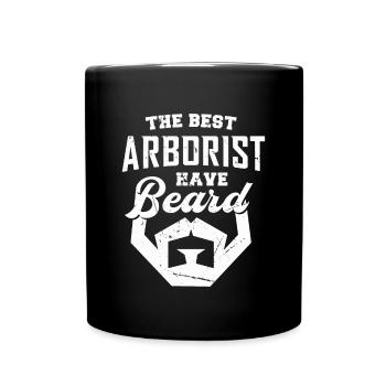 Bûcheron tronçonneuse arboriste - Mug uni - noir - Devant