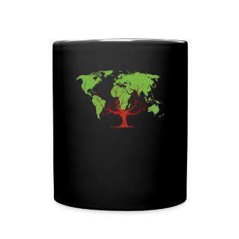 Bûcheron tronçonneuse arboriste - Mug uni - noir - Devant
