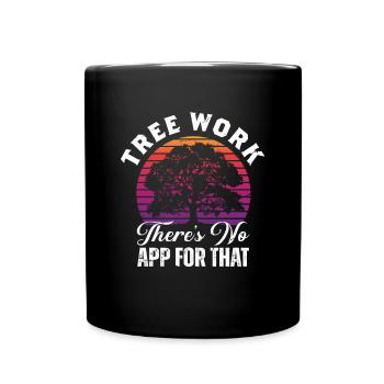 Bûcheron tronçonneuse arboriste - Mug uni - noir - Devant