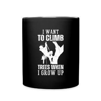 Bûcheron tronçonneuse arboriste - Mug uni - noir - Devant