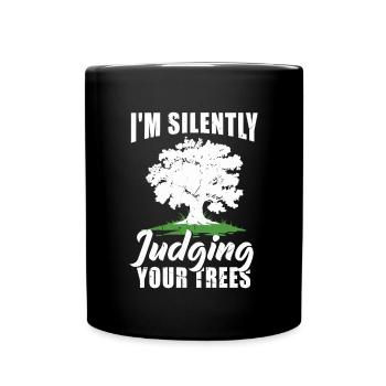 Bûcheron tronçonneuse arboriste - Mug uni - noir - Devant