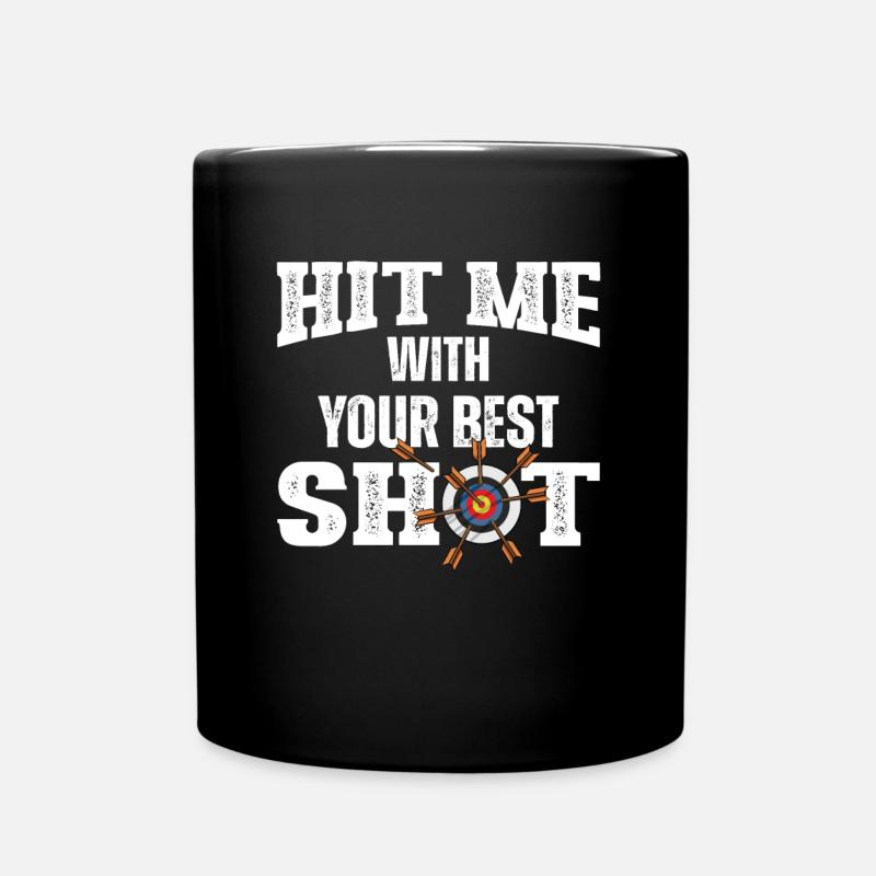 Archery Bogenschießen Bogen - Tasse einfarbig - Schwarz