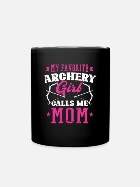 Archery Bogenschießen Bogen - Tasse einfarbig - Schwarz