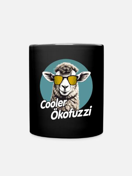 Cooler Ökofuzzi - lustiges Ökodesign Schafhaltung - Tasse einfarbig - Schwarz