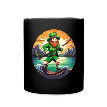 Planche à pagaie Shamrock Shamrock de la Saint-Patrick - Mug uni - noir - Devant