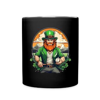 St. Patrick's Day Shamrock Baseball - Full Colour Mug - black - Front