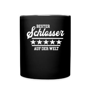 Bester Schlosser Schlosserei Meister Chef Handwerk - Tasse einfarbig - Schwarz - Vorne
