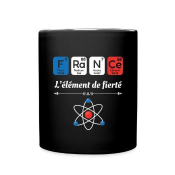 Drapeau France Cadeau Drôle Cool Physique Chimie - Mug uni - noir - Devant