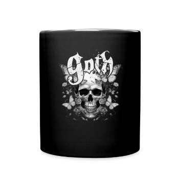 Crâne gothique - Mug uni - noir - Devant