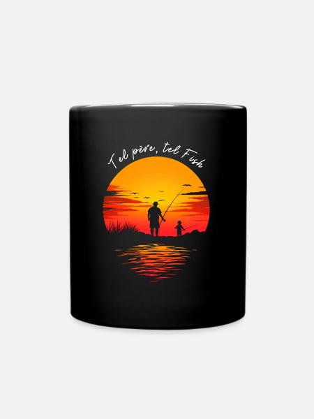 Papa et moi, partenaires de pêche - Mug uni - noir