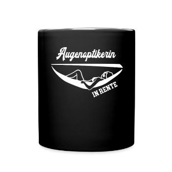 Augenoptikerin Rente Rentnerin Augenoptik Optiker - Tasse einfarbig - Schwarz - Vorne