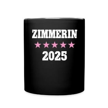 Zimmerin 2025 Ausbildung Prüfung Zimmerer Azubi - Tasse einfarbig - Schwarz - Vorne