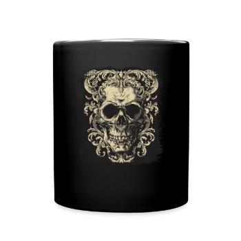 Crâne gothique - Mug uni - noir - Devant